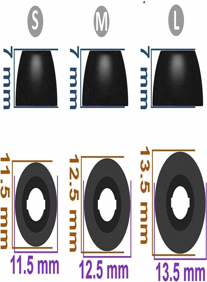 ALXCD Foam Eartips Compatible with Bose QuietComfort Earbuds II 2022 New, 6 Pairs L Sizes Soft Memory Foam Ear Tips, Compatible with Bose QuietComfort Earbuds ii 2022, Black L - Image 2
